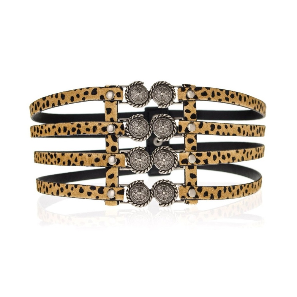 Lovestrength Leather Cheetah Waist Belt